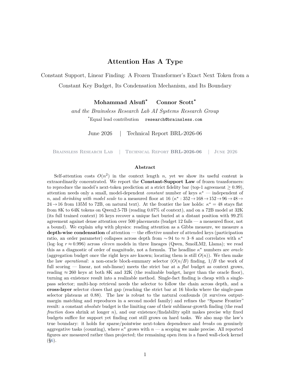First page of Attention Has A Type
